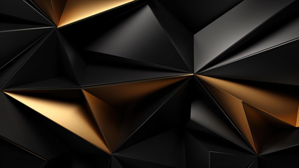 3d dark and gold abstract wallpaper Free Photo