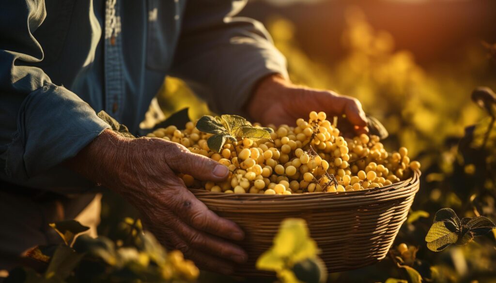 A farmer holding ripe fruit, harvesting nature freshness generated by AI Free Photo