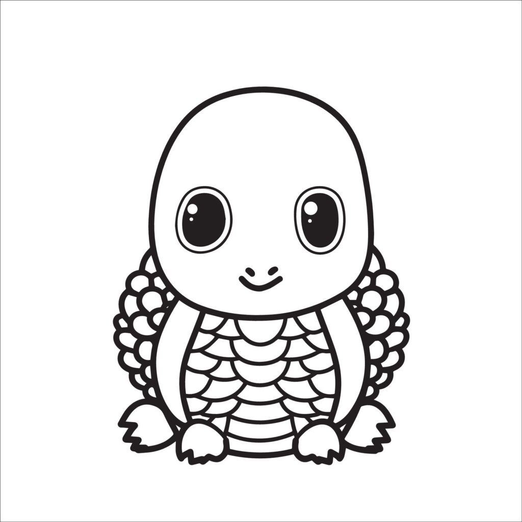 A vector illustration of a black and white Pangolin sitting Free Vector