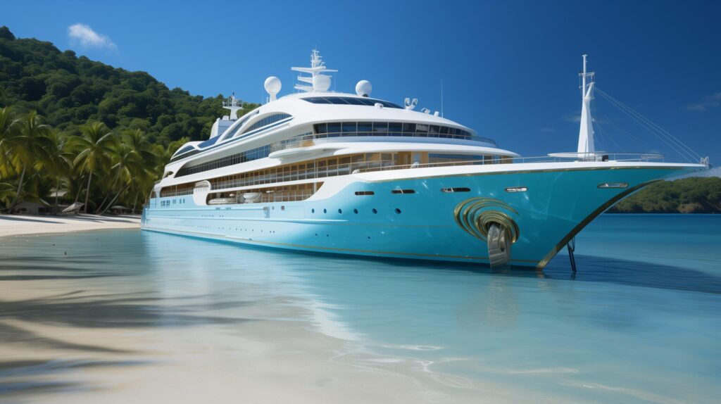 A Luxury Ship On The Caribbean Coast Free Photo