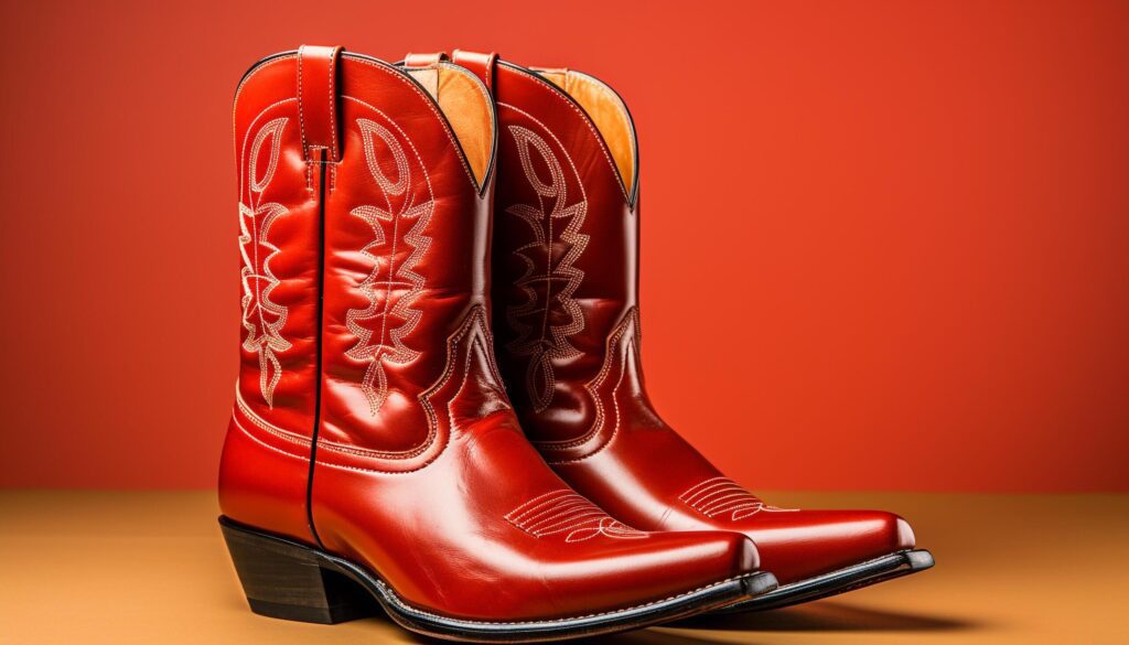 A pair of leather boots, fashionable and elegant generated by AI Free Photo