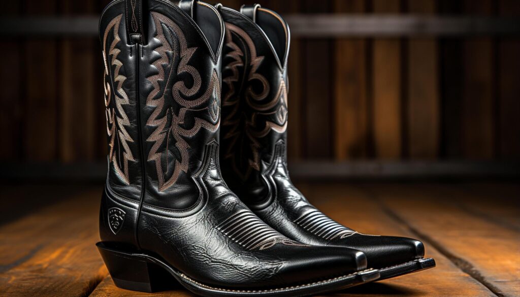 A pair of shiny leather boots, elegant and modern generated by AI Free Photo