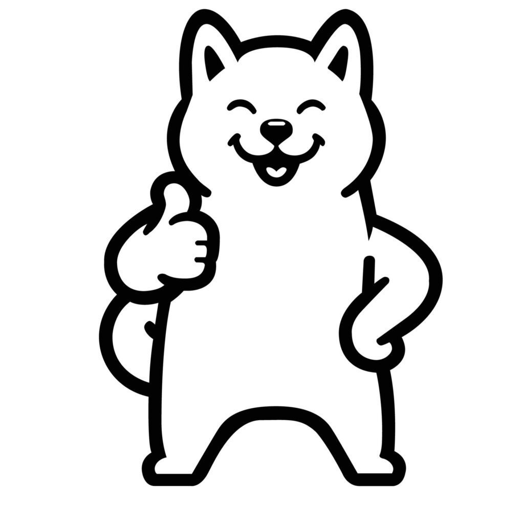 Akita Dog Happy Thumbs-Up illustration Free Vector