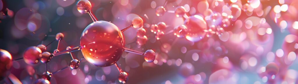 An Abstract science background with atoms and molecules Free Photo