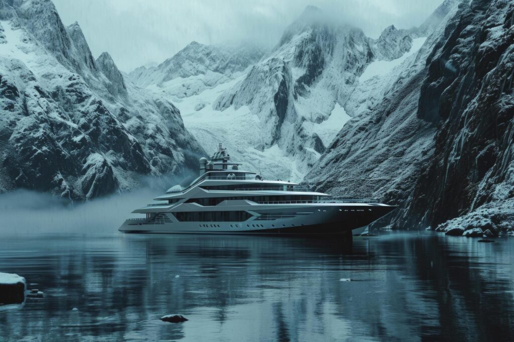 arctic luxury cruise. generative ai Free Photo