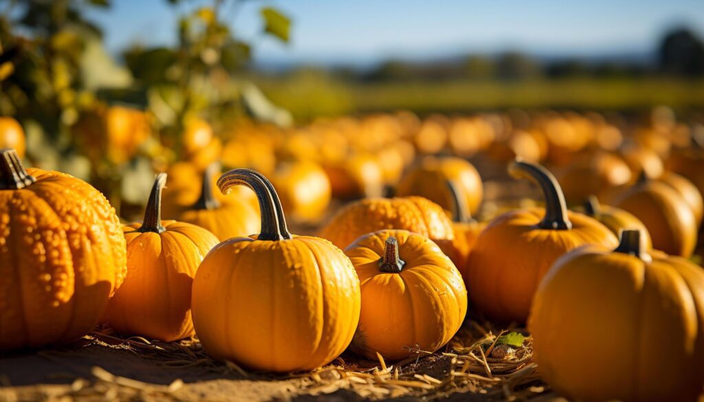 Autumn harvest pumpkin, gourd, squash nature decoration generated by AI Free Photo