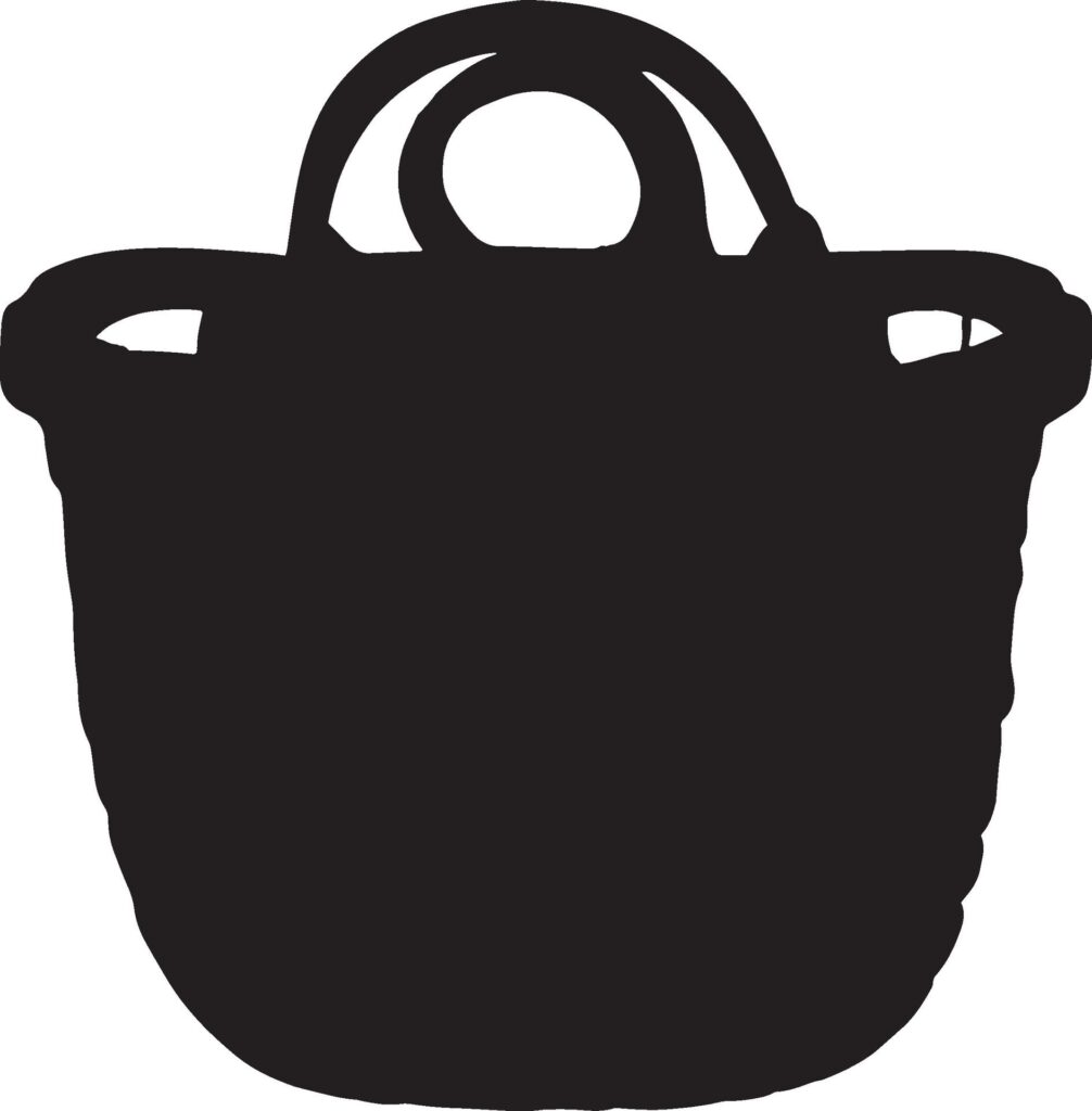 Basket silhouette vector art. Free Vector