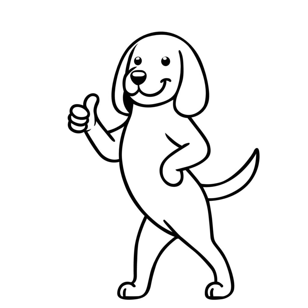 Beagle Dog Happy Thumbs-Up illustration Free Vector