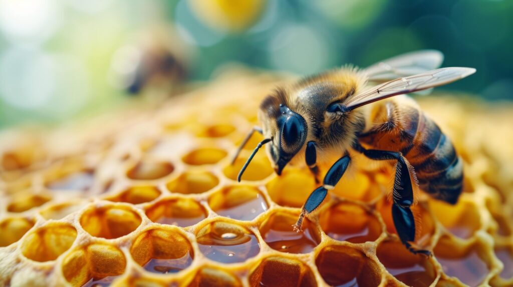 Beekeepers tend to their hives, collecting the liquid gold produced by their industrious bees Free Photo