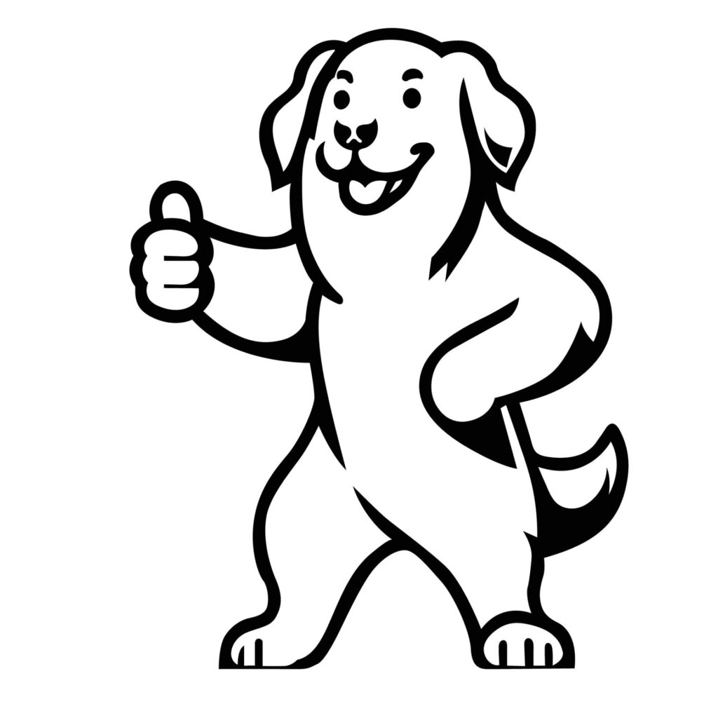 Bernese Mountain Dog Happy Thumbs Up illustration Free Vector