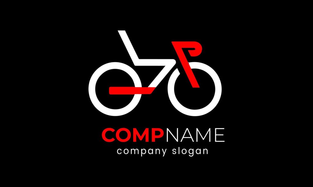 Bicycle minimalist modern logo design Free Vector