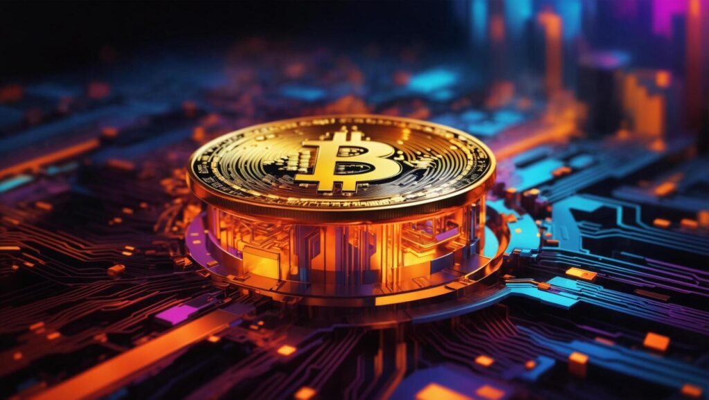 AI generated Bitcoin cryptocurrency digital money golden coin technology and business concept Cryptocurrency bitcoin Stock Free