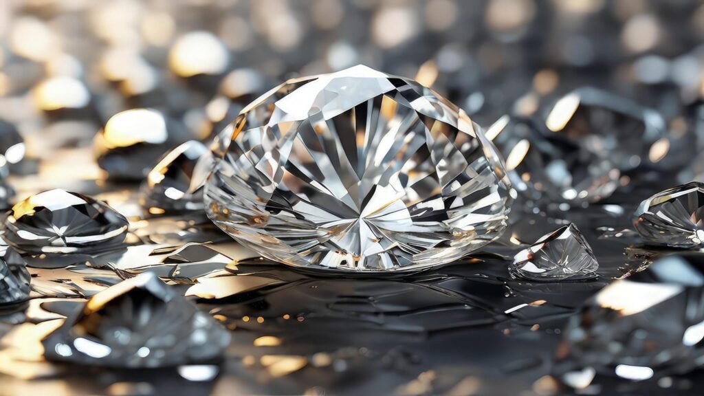 Brilliant Close-Up Image of Shimmering Diamonds Free Photo