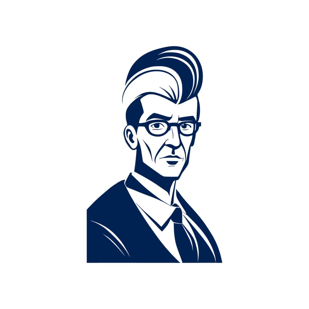 Business man wearing suit with glasses icon. Vector illustration. Free Vector