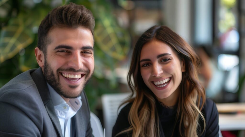 Business partners smiling Free Photo