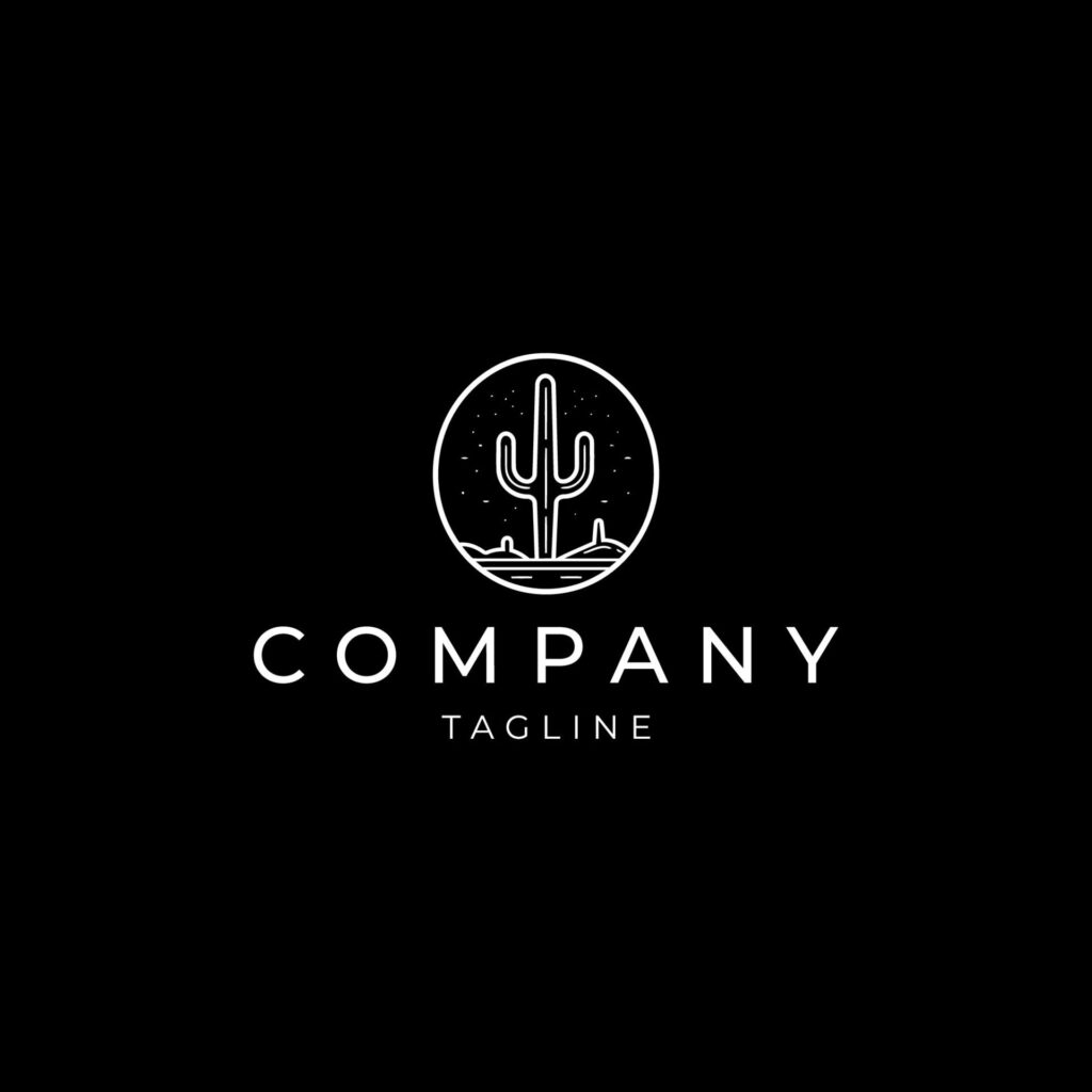 Cactus logo vector icon design template Free Vector