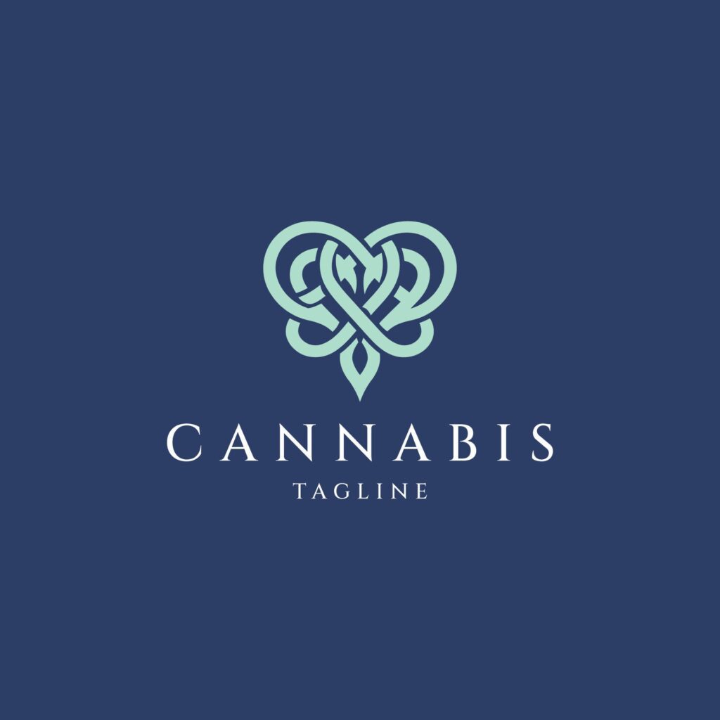 Cannabis logo design icon vector Free Vector