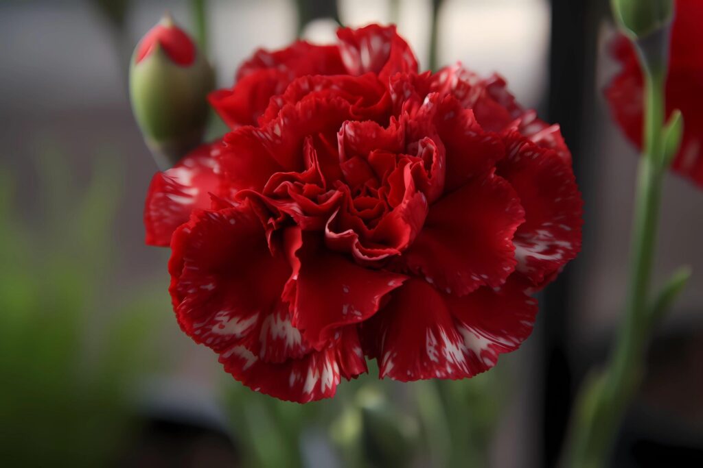 Carnation – Dianthus caryophyllus – Flower originally from the Mediterranean region – Known for their ruffled petals and sweet fragrance. A symbol of love and fascination Free Photo