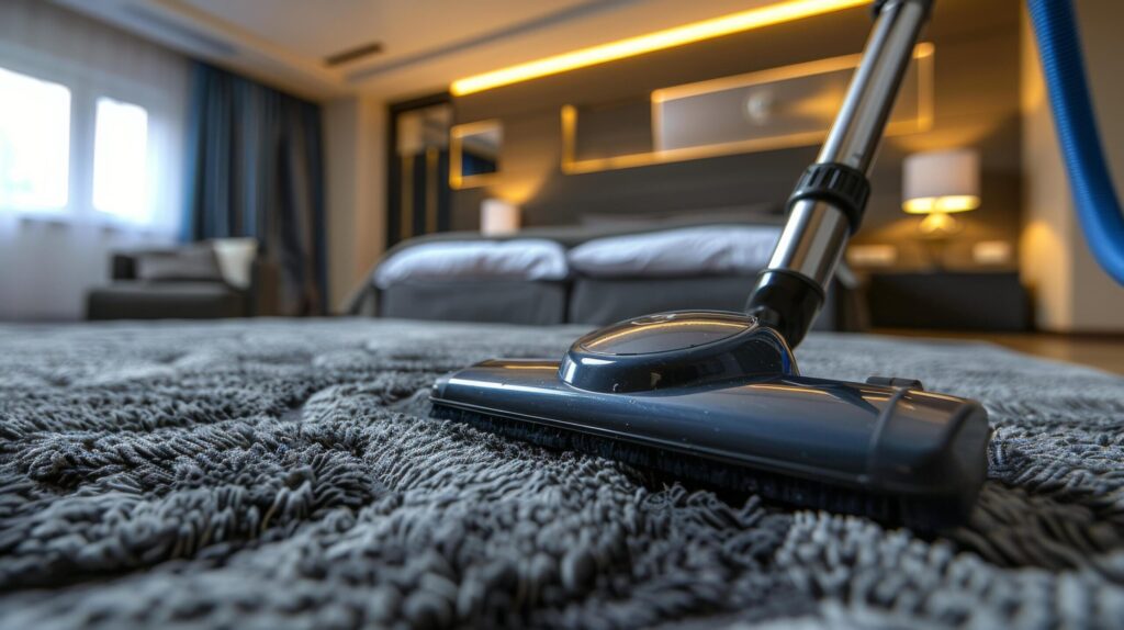 Close Up of a Vacuum on a Carpet Free Photo