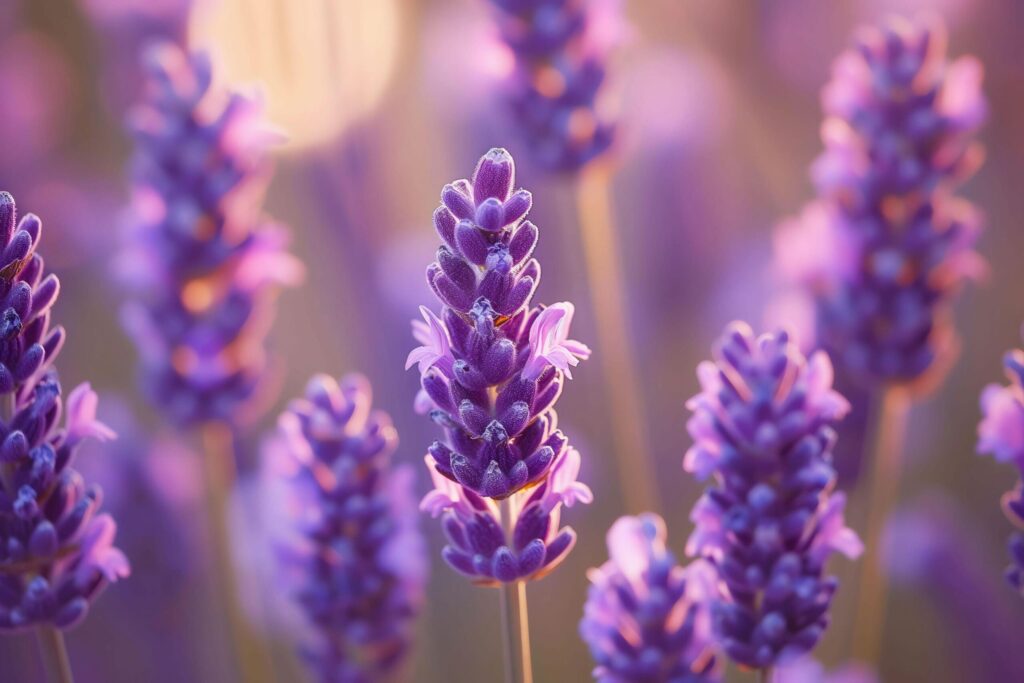 Close-Up of Lavender in Soft Light Free Photo