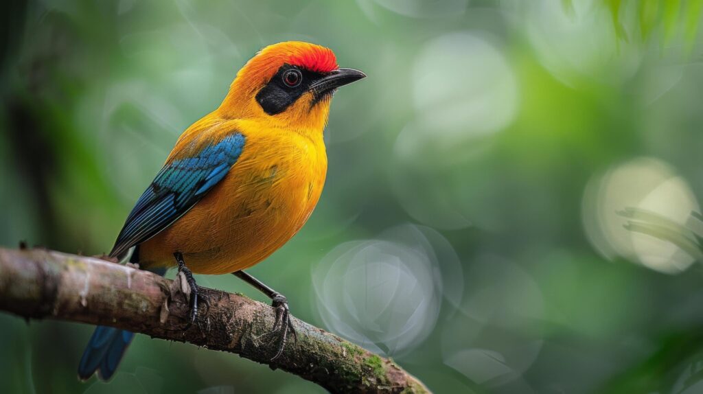 Colorful Bird Perched on Tree Branch Free Photo