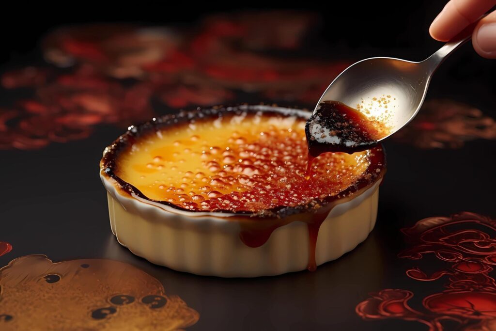 Creme Brulee – This classic French dessert consists of a rich custard topped with a layer of caramelized sugar Free Photo