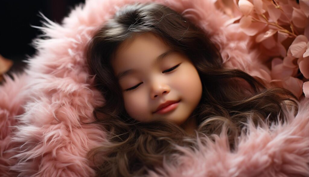 Cute child, smiling girl, beauty in winter fashion generated by AI Free Photo