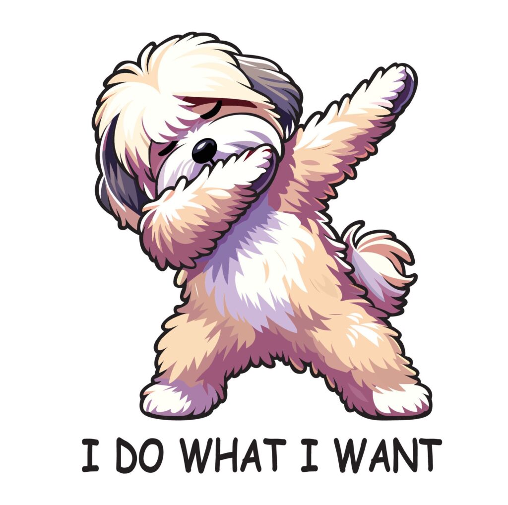 Dabbing Havanese Dog T-shirt Design Illustration Vector Free Vector