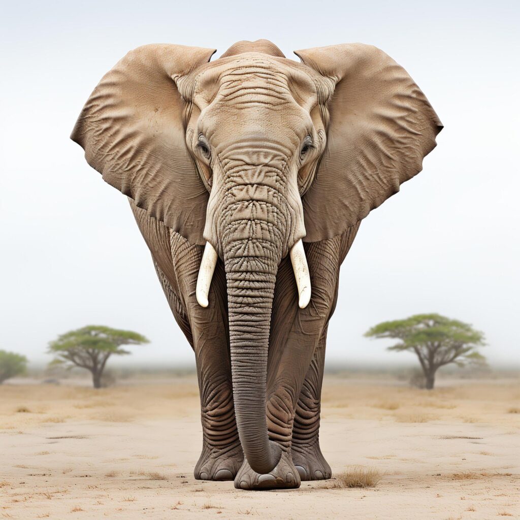 elephant portrait, generative ai Free Photo