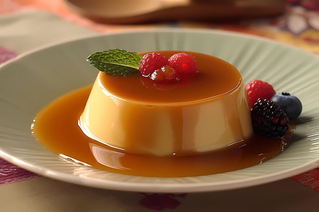 Flan – A beloved dessert in many countries, flan is a creamy baked custard with a caramel sauce, known for its smooth texture and caramelized flavor Free Photo