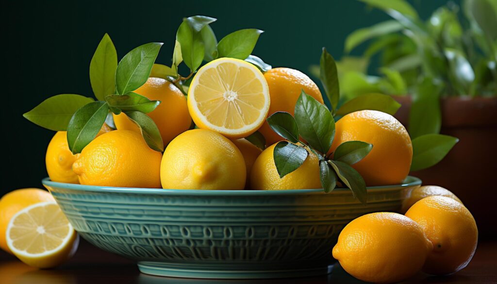 Fresh citrus fruit, healthy eating, nature vibrant, juicy refreshment generated by AI Free Photo