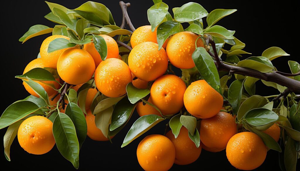 Fresh citrus fruit, nature healthy eating, vibrant colors of summer generated by AI Free Photo