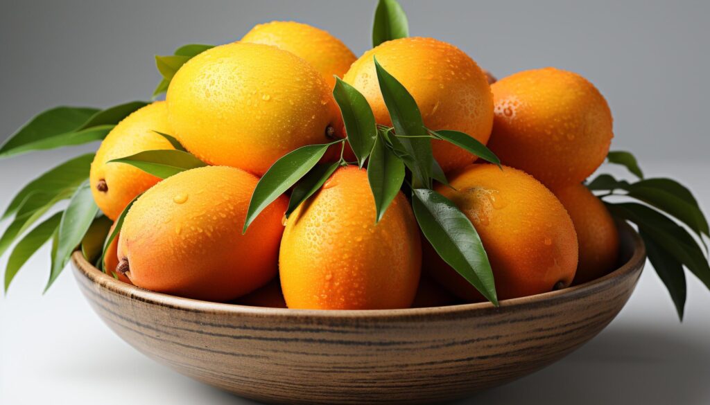 Fresh citrus fruits, nature healthy eating, ripe and juicy generated by AI Free Photo