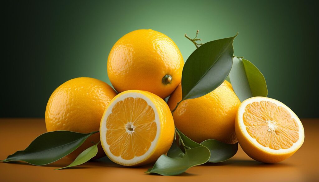 Fresh citrus fruits, nature vibrant, healthy, juicy refreshment generated by AI Free Photo