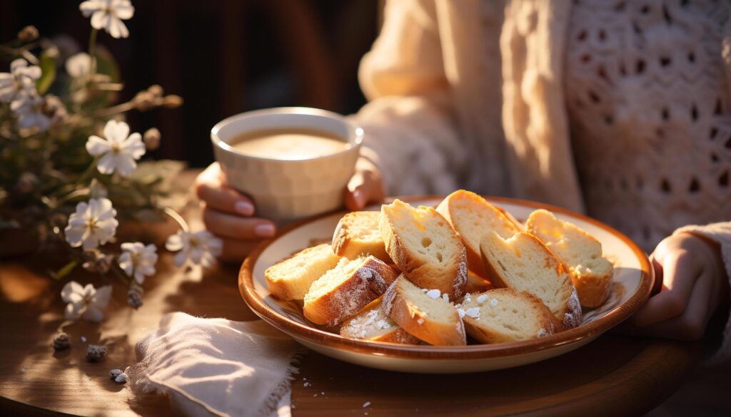 Fresh gourmet meal on wooden table, outdoors, enjoying nature generated by AI Free Photo