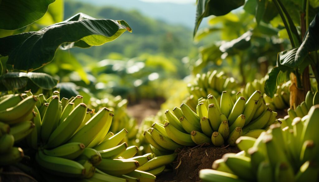 Fresh green leaves grow on organic farm, close to nature generated by AI Free Photo