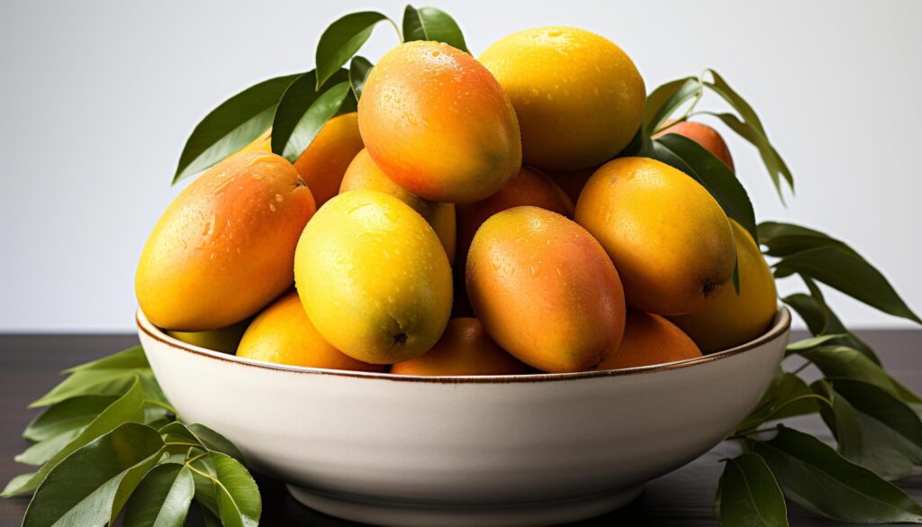 Fresh, healthy fruit bowl ripe, organic, citrus, juicy, sweet, refreshing generated by AI Free Photo