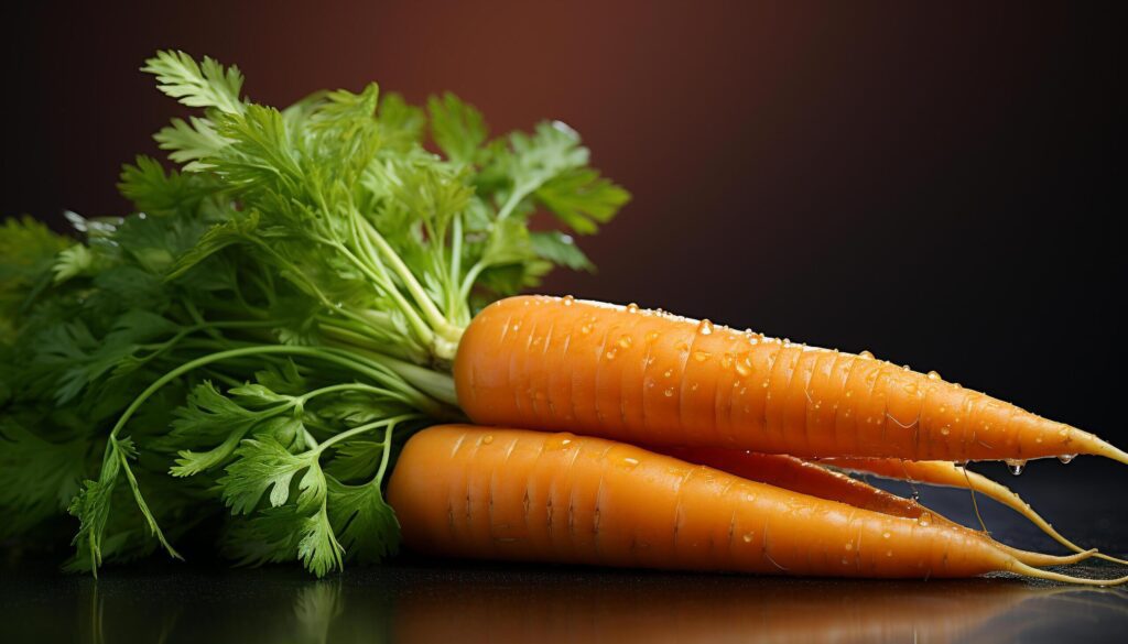 Fresh, healthy, organic vegetables on a wooden table generated by AI Free Photo