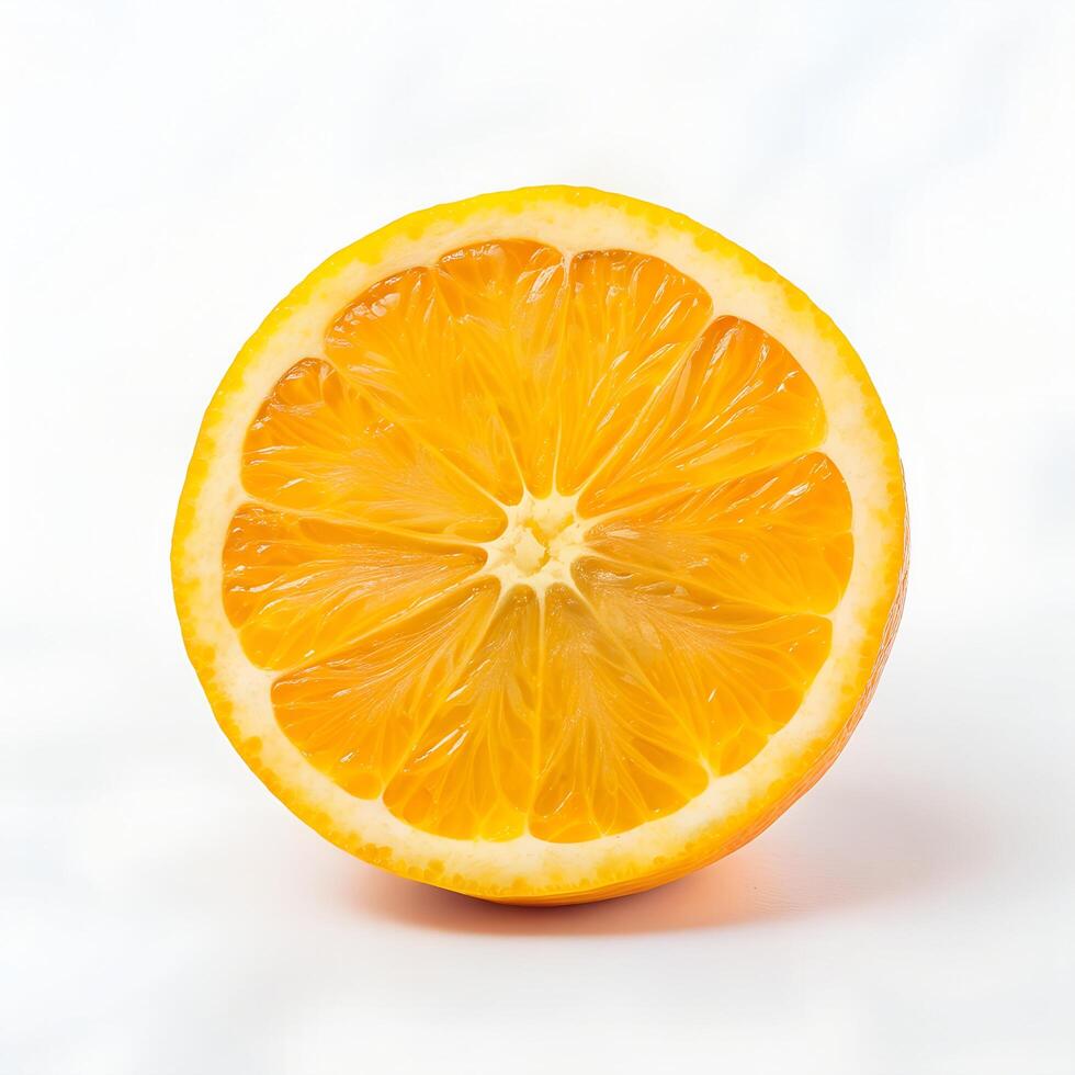 AI generated Fresh orange isolated on white background Stock Free