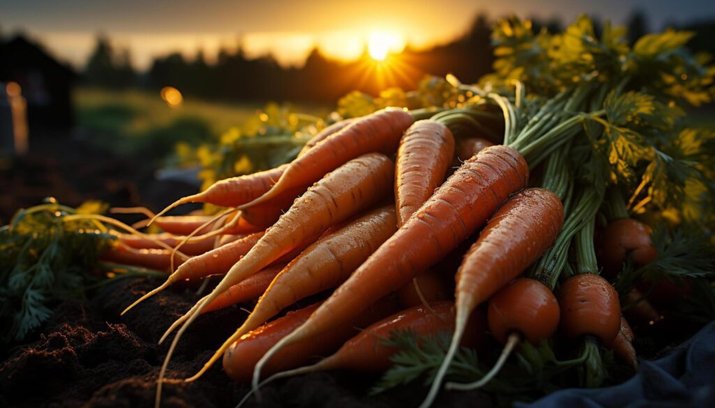 Fresh organic vegetables harvested from a homegrown garden, healthy and vibrant generated by AI Free Photo