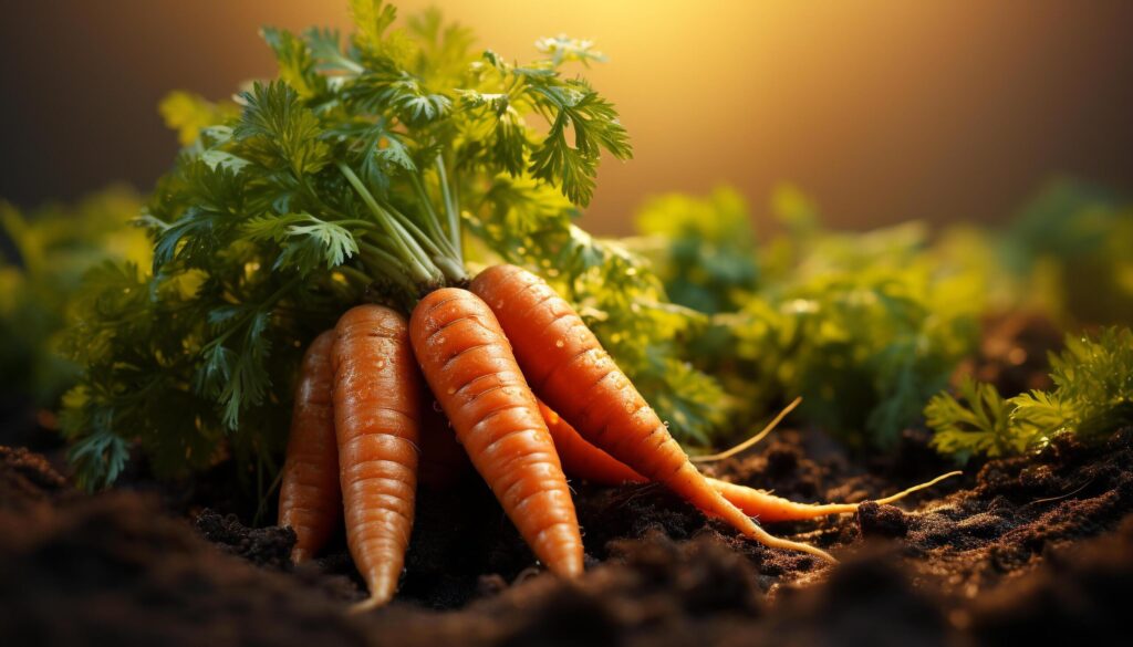 Fresh organic vegetables, healthy eating, and homegrown produce on a table generated by AI Free Photo