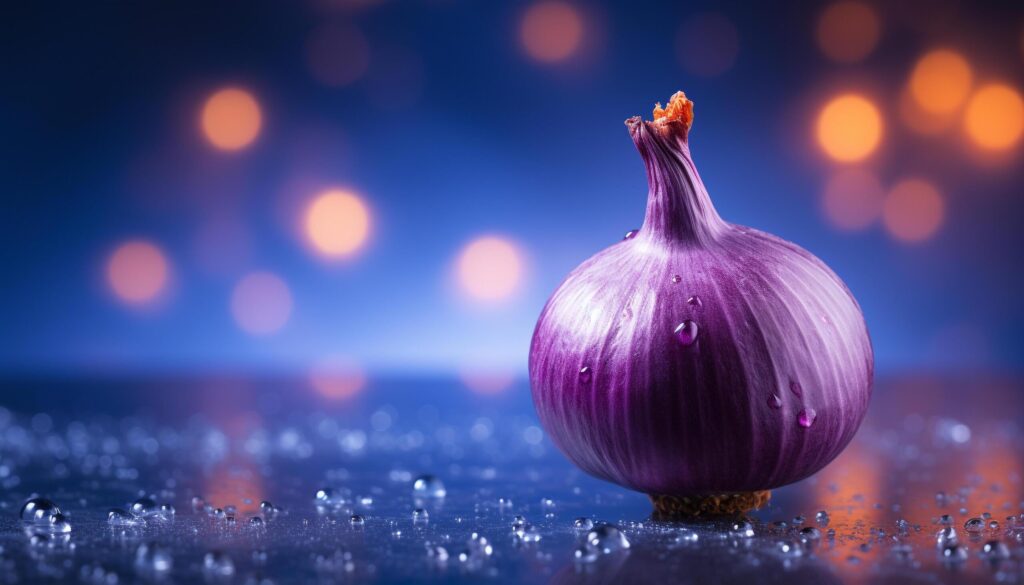 Fresh organic vegetables on a purple background, healthy eating generated by AI Free Photo