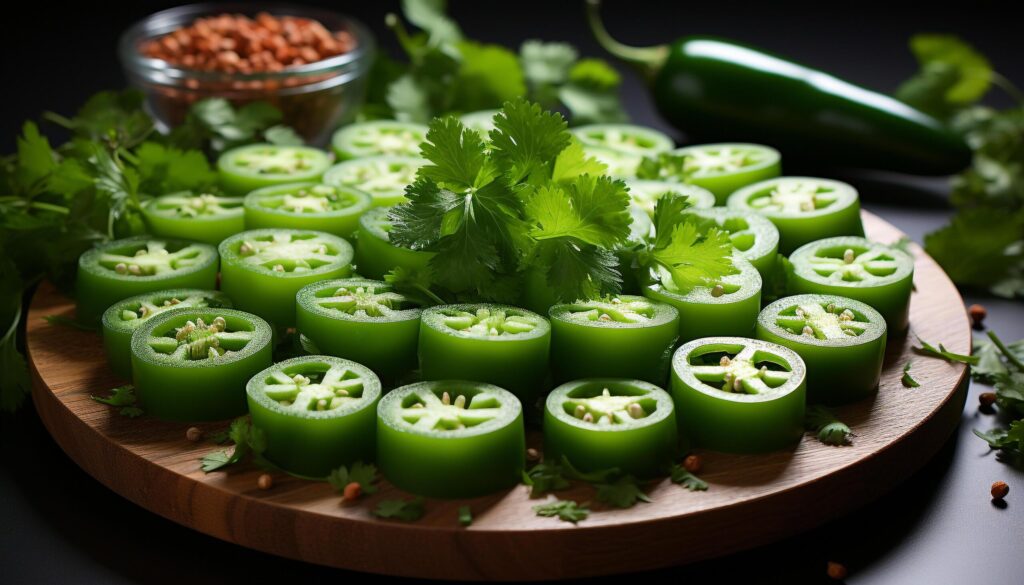 Fresh, organic vegetables on wooden cutting board create healthy meal generated by AI Free Photo