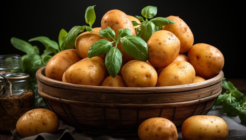 Fresh organic vegetables on wooden table, healthy eating meal generated by AI Free Photo