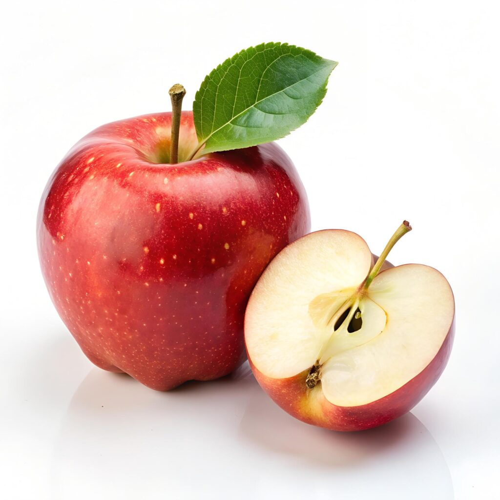 Fresh red apple isolated on white background Free Photo