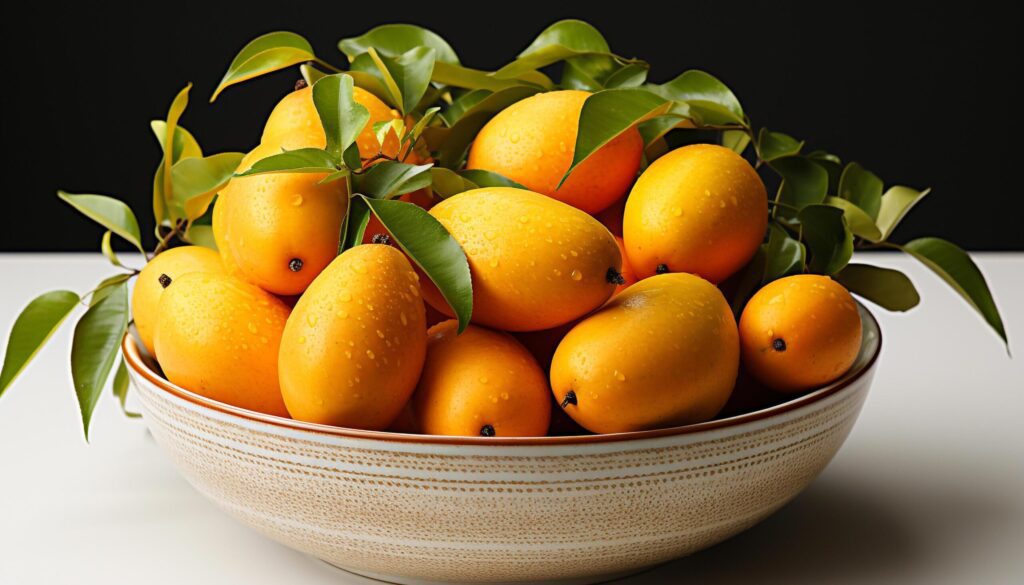 Fresh, ripe citrus fruits in a colorful, healthy fruit bowl generated by AI Free Photo