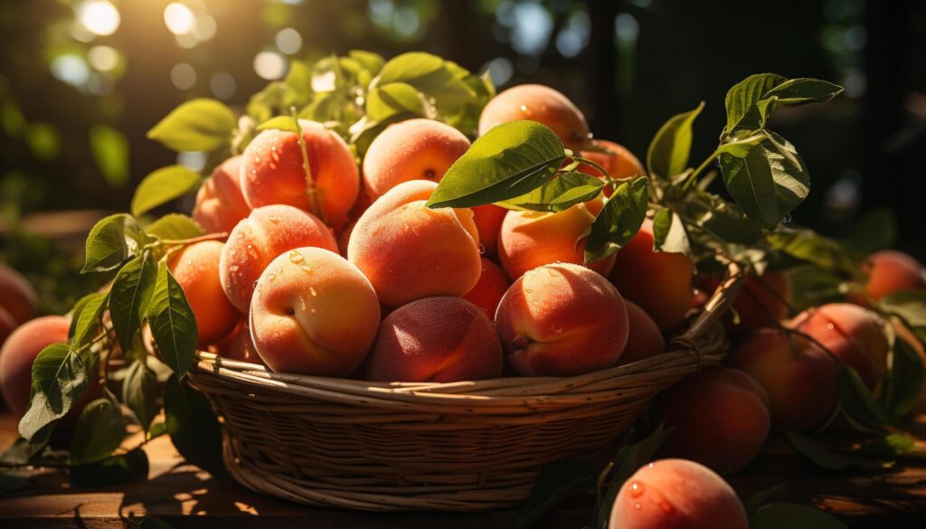 Fresh, ripe fruit from nature garden, a healthy summer feast generated by AI Free Photo