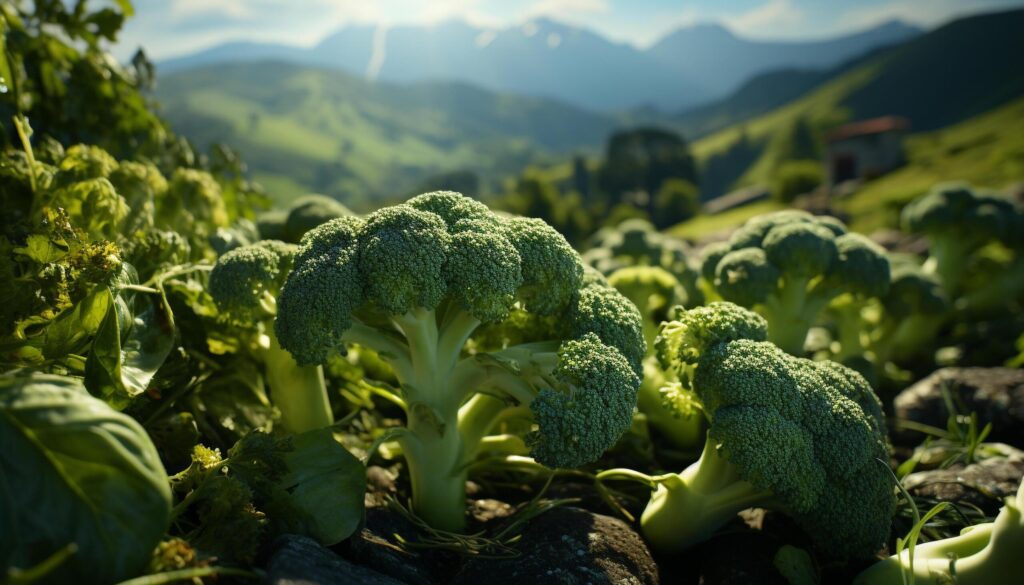 Fresh vegetables from the farm, a healthy meal outdoors generated by AI Free Photo