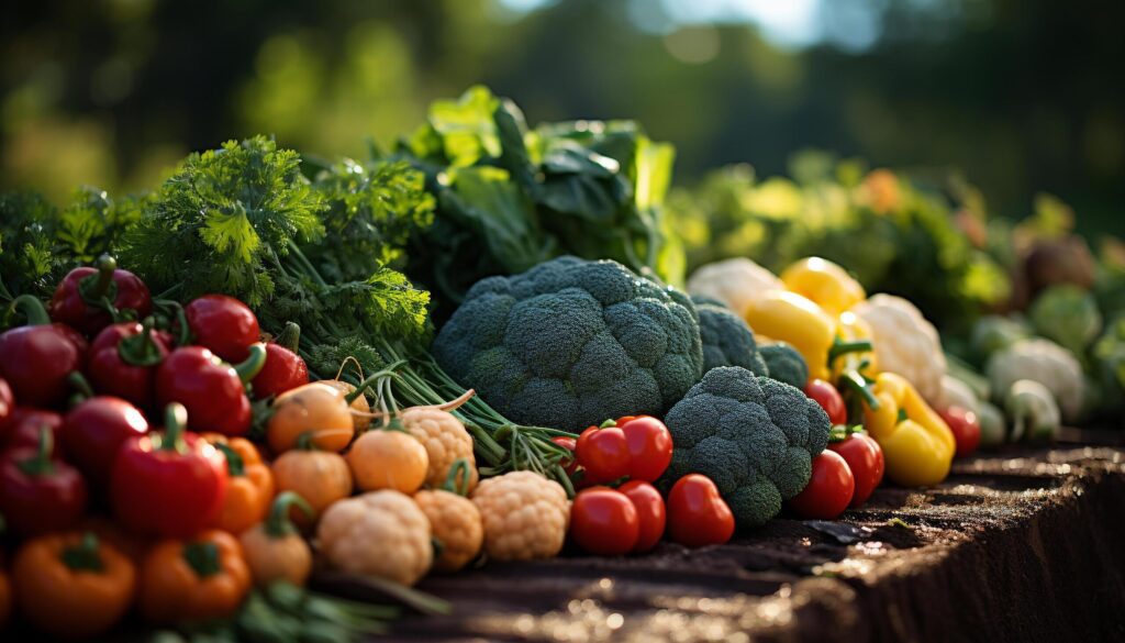 Fresh vegetables, healthy eating, organic agriculture, nature bounty generated by AI Free Photo