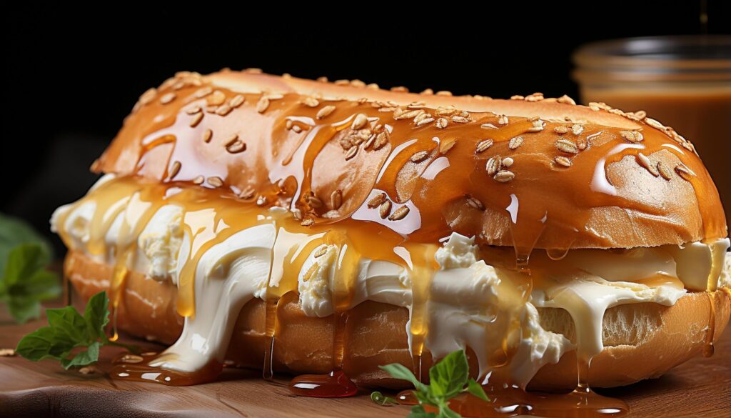 Freshly baked chocolate dessert on wooden plate, tempting indulgence generated by AI Free Photo